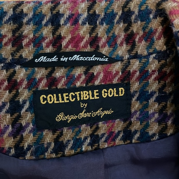 VTG 100% wool blazer houndstooth  - 10-12 - Picture 9 of 14